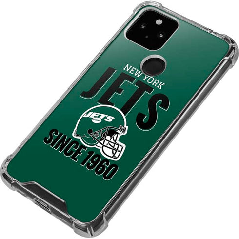 NFL New York Jets Helmet Google Pixel 5 Clear Case